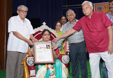 Presentation of Ogirala Veeraraghava Sarma Award to Dr. Kolluru Vandana.